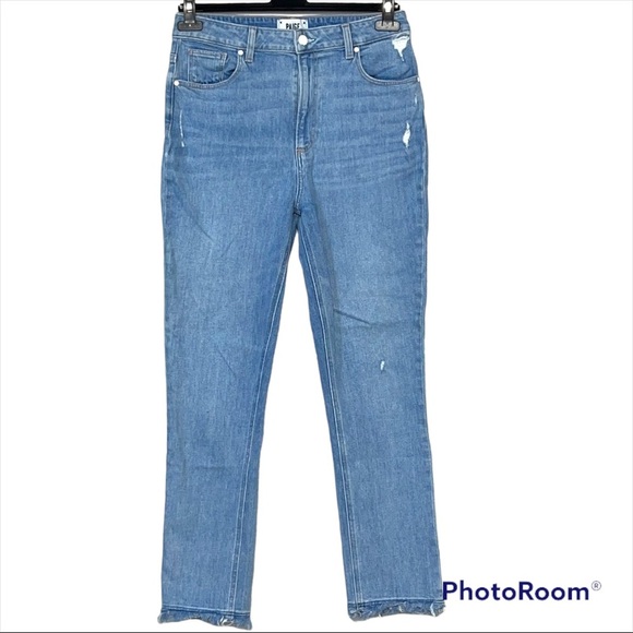 Paige Sarah Slim Ripped Hem Mako Jeans Sz 30 - Picture 1 of 9